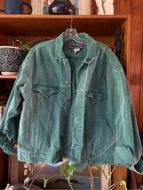 Roots Jackets & Blazers - 90s Roots Street Colours Capsule Collection Oversized Deep Teal Jean Jacket L